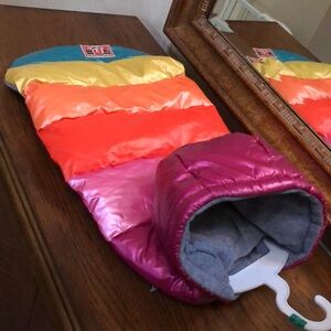 New without tag. Fab Dog colorful hooded dog jacket. Size L.  2 Velcro closures.